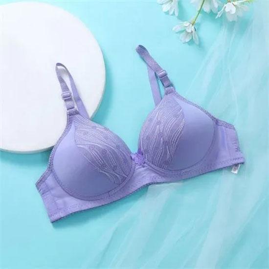 Лисий бюстгальтер в сборе, женский бюстгальтер пуш-ап, розовый кружевной провод, свободный сбор, сексуальная чашка AB, тонкое удобное нижнее белье для груди