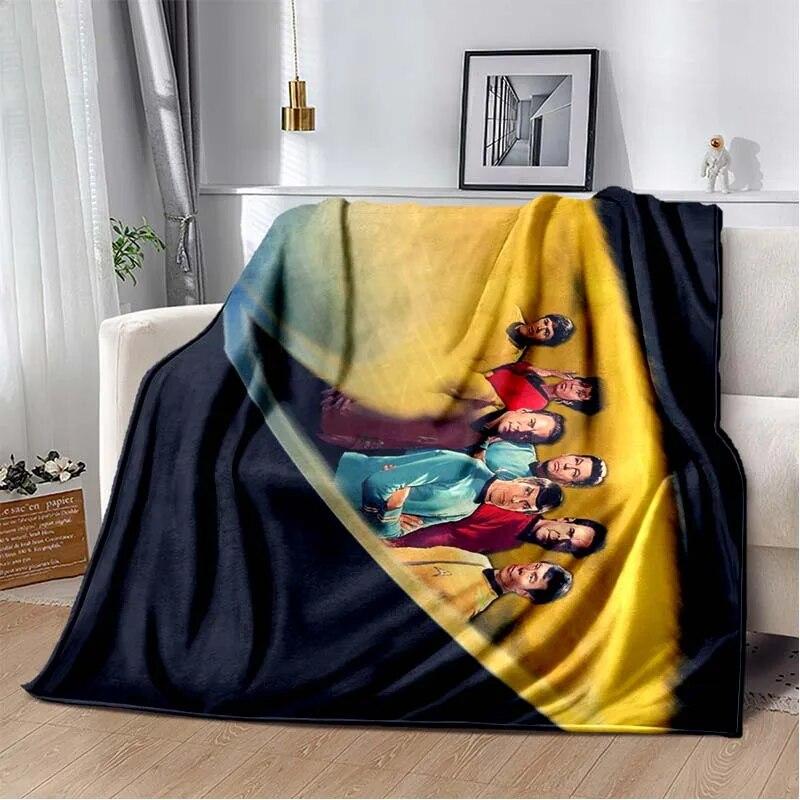 3D Print Star-T-Trek Pattern Flannel Blanket,Multi-purpose Holiday Gift Blanket Warm And Soft Blankets All Seasons