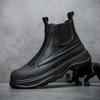 Thick Soled High Top Shoes Men's Fashion Genuine Leather Board Shoes Men Leather Original Versatile Casual Ankle Boots Sneakers