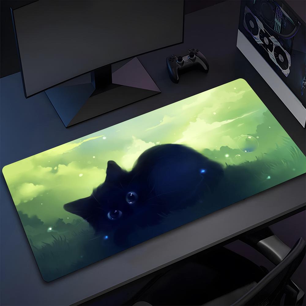 Black Cat Desk Mat Cute Mouse Pad High Quality Natural Rubber Mouse Pad The Most Professional Washable Laptop Mouse Pad