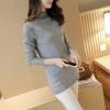 Korean Sweater Women Half Turtleneck Pullover Mid-length Knitted Sweater Women's Knitwear Solid Color Thick Jumper Sweater Autumn and Winter