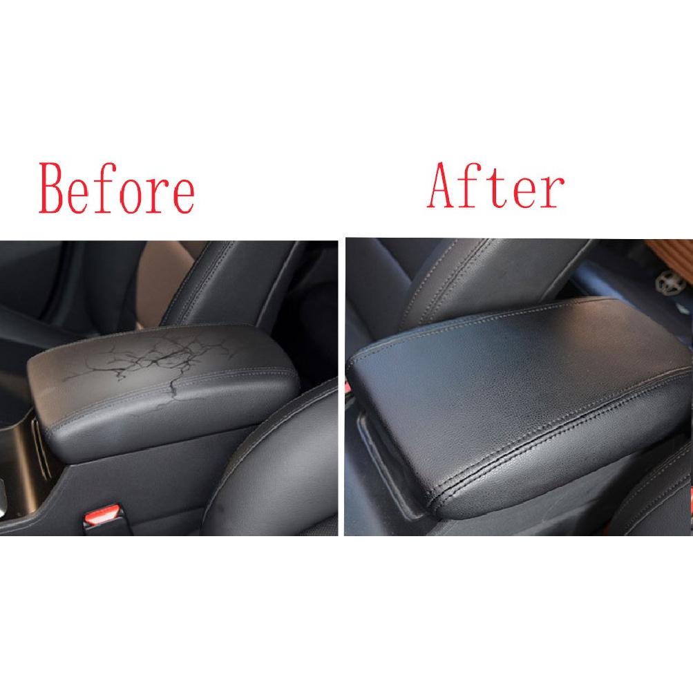 Black Leather Middle Console Armrest Box Cover For Hyundai Tucson 16-2018