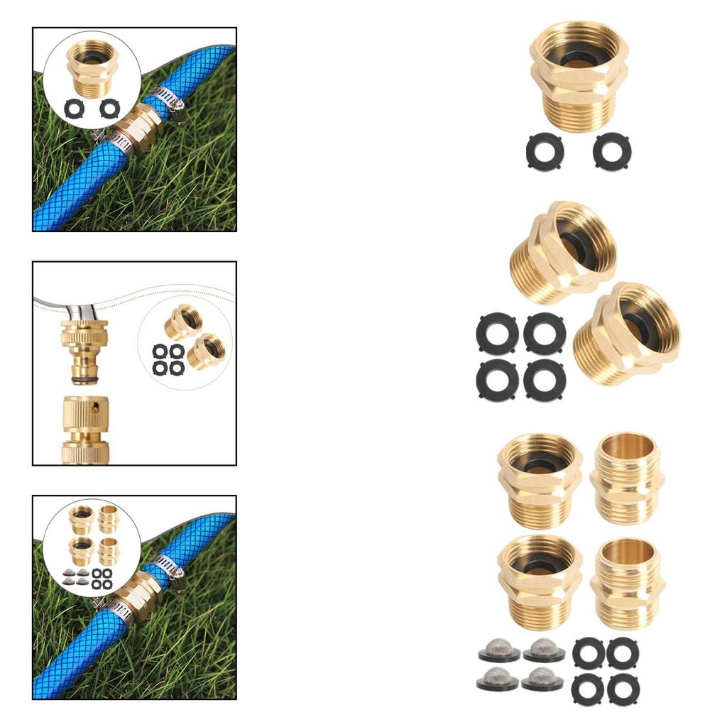 Адаптер для садового шланга 3/4" GHT female на 3/4" NPT male Запасные части Профессиональные принадлежности Легкая установка Латунные аксессуары Золотой