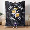 Luton Town FC Print Flannel Blanket High Quality Warm Comfortable Cover for All Seasons Perfect for Gifts Home Decor