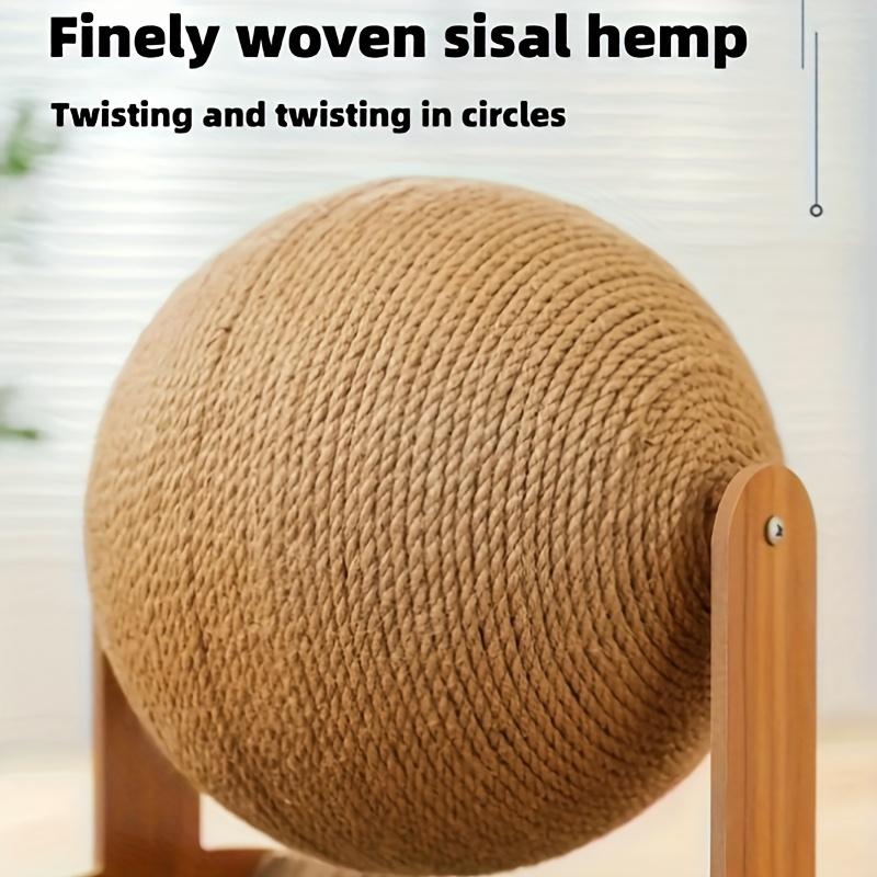 Когтеточка 2-в-1 с подвесной игрушкой-шариком - Сверхвысокий столб-когтеточка с ограждением для заточки когтей, Сверхпрочная когтеточка-пад для крупных кошек