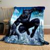Black Panther Over City Skyline Patterned blanket, flannel, suitable for all seasons, home decor, warm and cozy