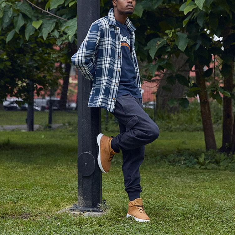 Timberland Outdoor Casual Durable Non-Slip Mid-Top Functional Shoes Men Shoes Wheat A2M9PW