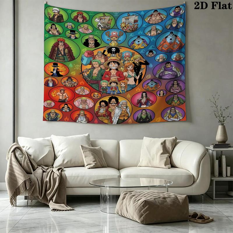 Настенный гобелен с артом по One Piece, эстетичный настенный подвес, тканое одеяло с принтом, декоративные гобелены для спальни, гостиной, домашнего декора