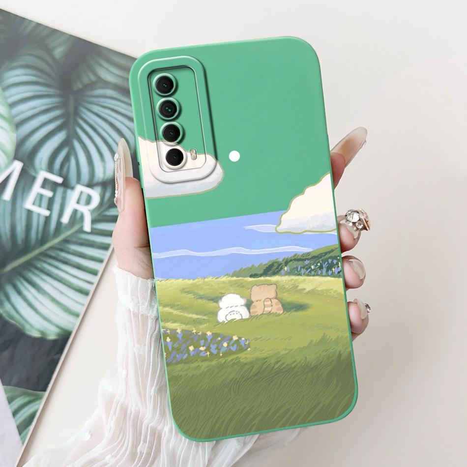 For Huawei P Smart 2021 Case Huawei Y7a PPA-LX3 PPA-LX2 PPA-LX3 Cute Panda Rabbit Soft Silicone Shockproof Phone Cases