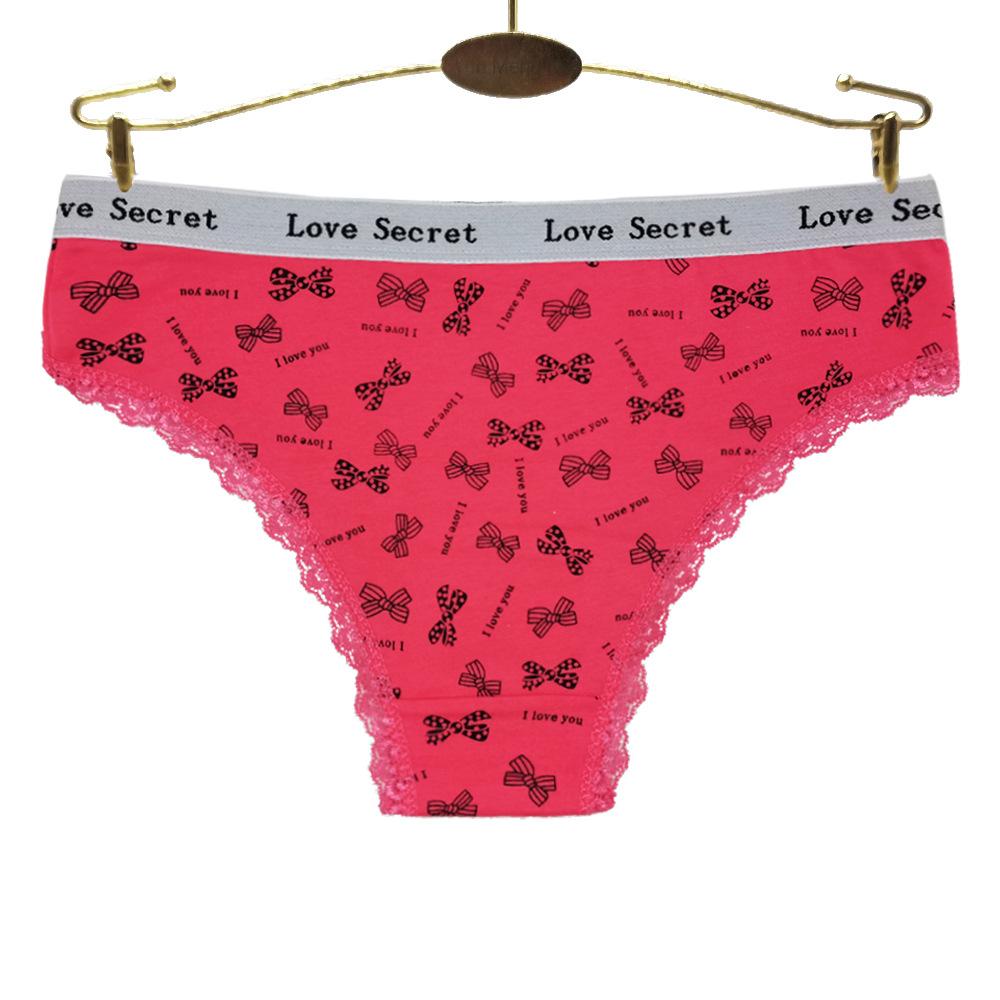 Underwear Women Cotton Low Rise Print Soft Briefs Ladies Panties Knickers Girls Lingerie Lot 6 PCS