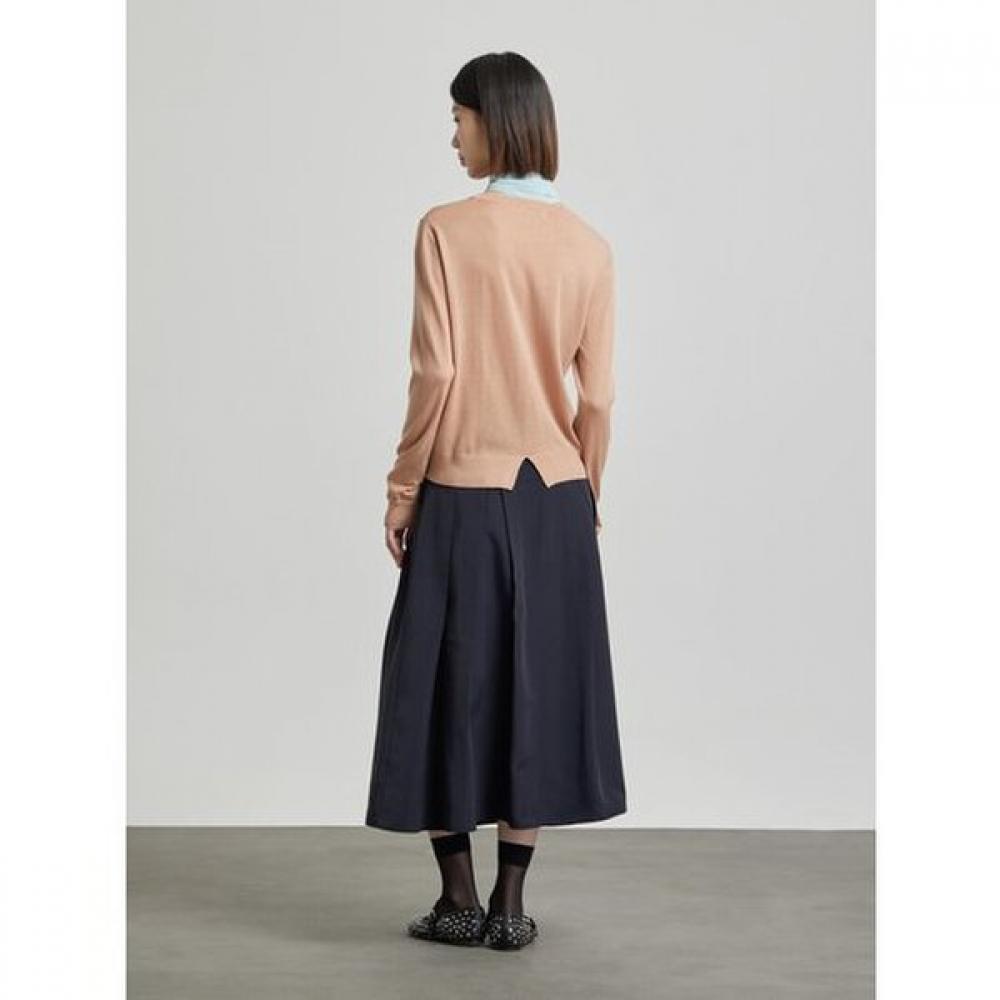 Cc Collect Scarf Layered Knit Pullover C263ksk006