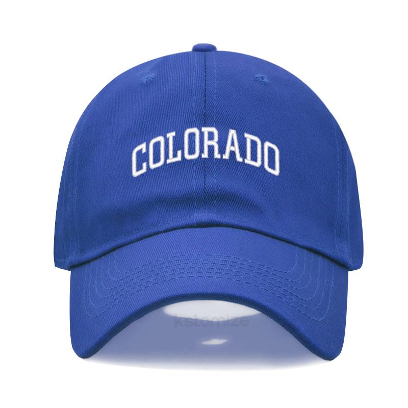 Унисекс Мягкая Хлопковая Папа-кепка Буква COLORADO Вышивка Бейсболка Для Женщин Мужчин Регулируемая Унисекс Повседневная Спортивная Кепка