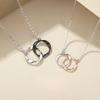 Mobius Ring Couple Necklace Female Collarbone Light Luxury Niche Pendant Birthday Gift for Male Girlfriend