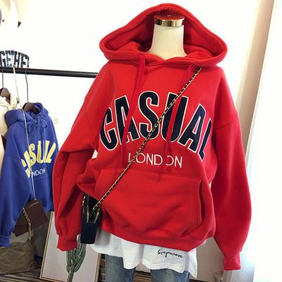 Толстовка с капюшоном для женщин на осень и зиму, с толстым бархатом, свободного кроя, утягивающая и универсальная куртка