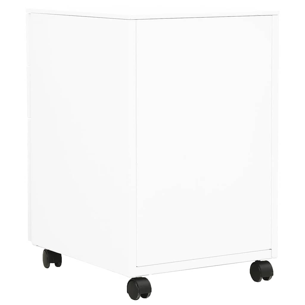 File Cabinet on Casters White 39 x 45 x 60 cm Steel