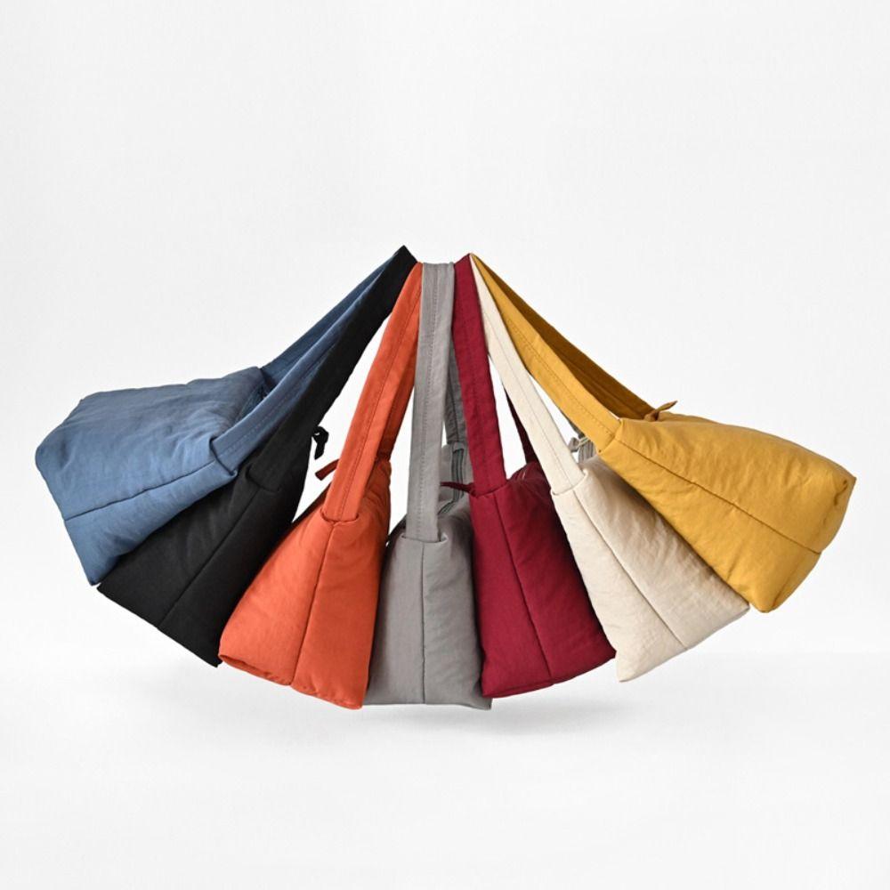 Korean Style Cloth Shoulder Bag Pure Color Tote Bag Casual underarm bag Travel