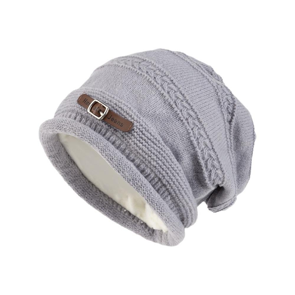 Warm Slouchy Beanie Hat Cozy Plush Lined Hat Comfortable Skull Cap Beanie Winter Wear