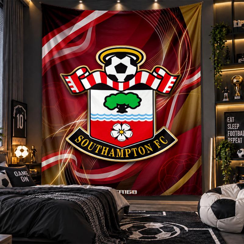 Wall Hanging Tapestry Southampton Football Print Cloth for Living Room Bedroom Home Decor