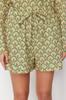 Women's Fashion New Bottom-Top Set Ethnic Patterned Woven Blouse Shorts Set