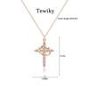 Zinc Alloy Micro-Inlaid Zircon Pendant Necklace Sporty Bamboo Chain Luxury Clavicle Jewelry