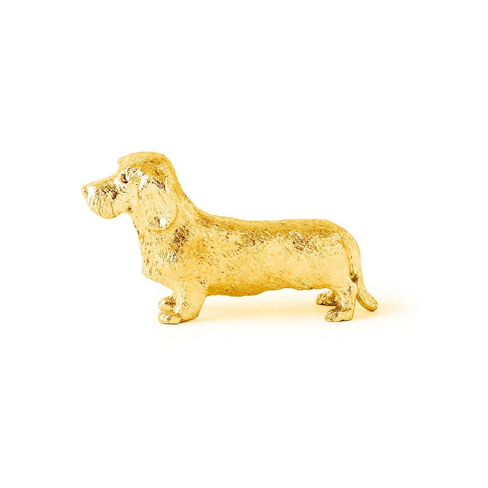 Такса, позолоченная 22-каратным золотом, коллекция художественных фигурок собак, сделанных в Англии (провод)