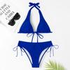Beach Holiday Swimwear Strappy Bikini Sexy Solid Colour Separate Swimwear Set