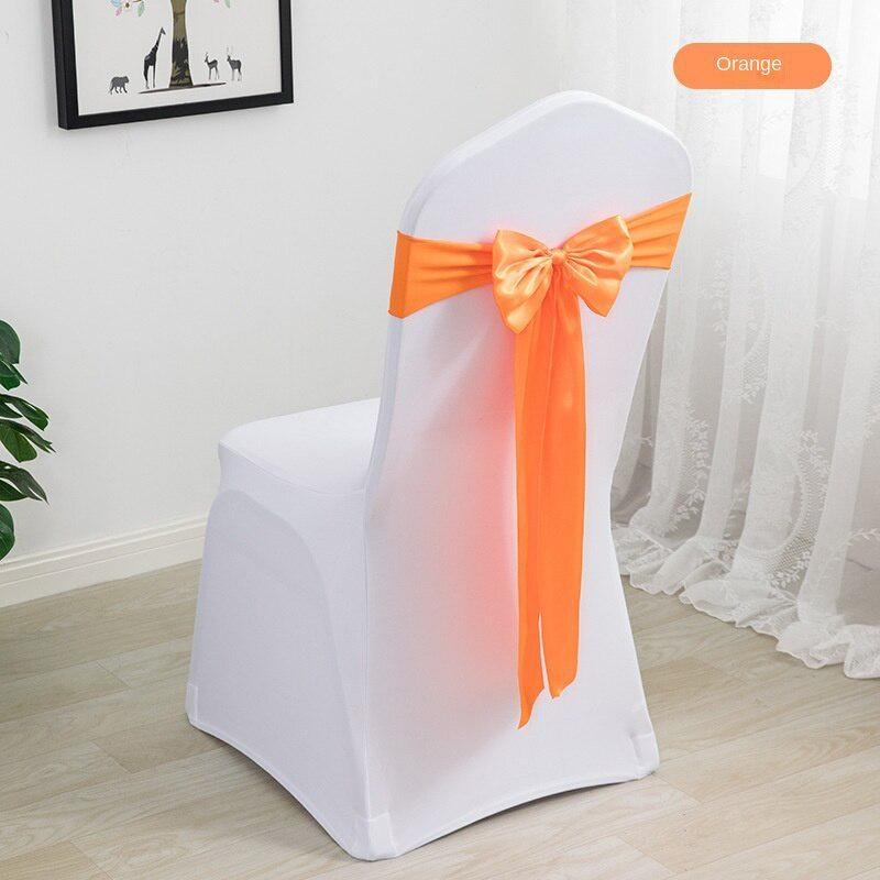 Складной стул, ленты, ленты для стульев из спандекса, атласные пояса для стула, банты для стула, эластичные пояса для стула для свадебных вечеринок, мероприятий, банкетов, отелей, домашнего кухонного стула