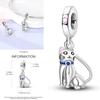 Charms Plata De Ley 925 Devil's Eye Infinity Eternal Symbol Dragonfly Positioning Buckle Charms Fit Women DIY Jewelry