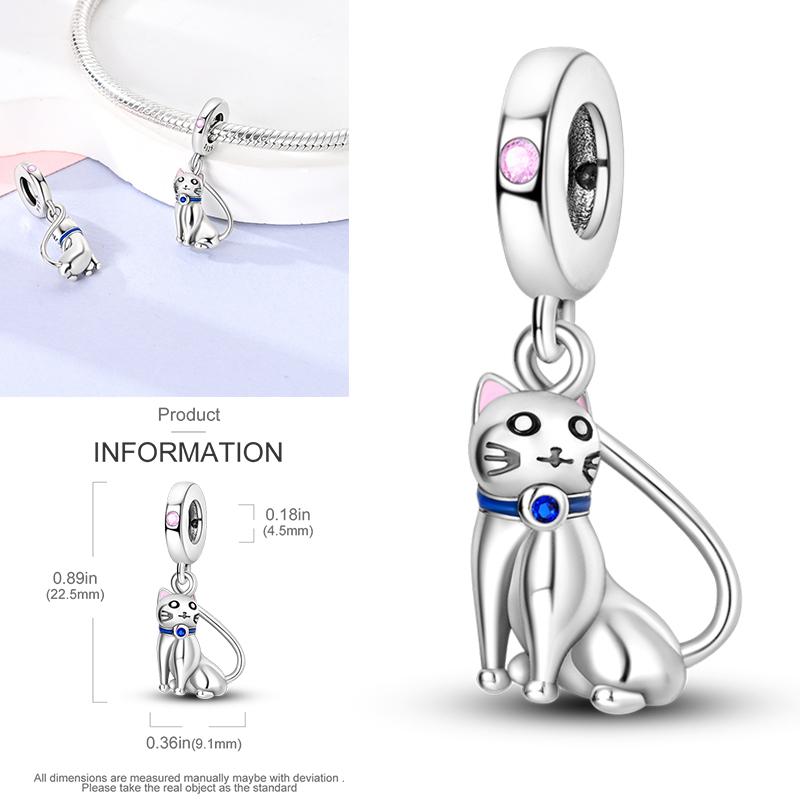Charms Plata De Ley 925 Devil's Eye Infinity Eternal Symbol Dragonfly Positioning Buckle Charms Fit Women DIY Jewelry