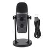 USB Condenser Microphone Aluminum Alloy Wired Connection Clear Sound Gaming Microphone for Phone