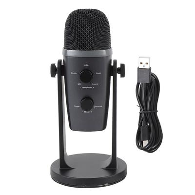 USB конденсаторный микрофон из алюминиевого сплава с проводным подключением, чистый звук, игровой микрофон для телефона