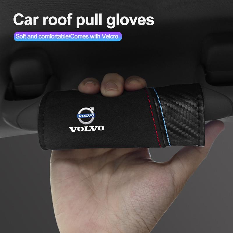 Keychain Car Roof Door Handle Protector Car Armrest Cover Auto Interior For Volvo Rdesign V60 V40 XC60 XC90 S60 C30 V50 V70 XC40