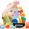 Children Wooden Animal Balance Building Block Game Stacking High Baby Hand Eye Coordination Stacking Music Toys Environmental Protection Water Paint