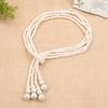 Faux Pearl Necklace Elegant Decoration Cozy Wear Trendy Sweater Chain Wedding Party Dress Jewelry for Banquet