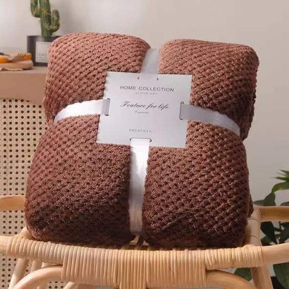 Thickened Ipil Coral Fleece Flannel Blanket for Napping and Air Conditioning