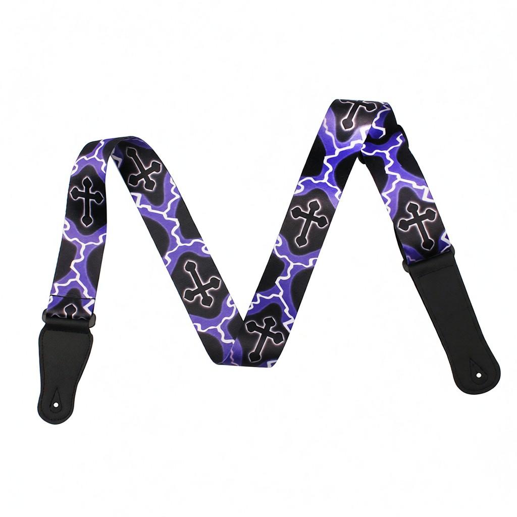 IRIN Guitar Strap Adjustable Polyester Belt PU Leather Ends for Acoustic Folk Classic Electric Guitar Bass