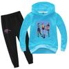 Kids Clothing Sets Children's Hooded Witch Hunting Group Printed Hoodie Set