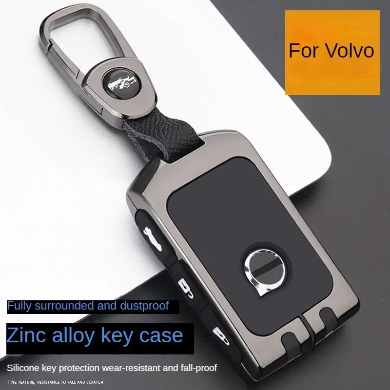 Автомобильный чехол для ключа из цинкового сплава, чехол-держатель для Volvo XC40 XC60 S90 XC90 V90 2017 2018 T5 T6 T8, защитная сумка для смарт-ключа