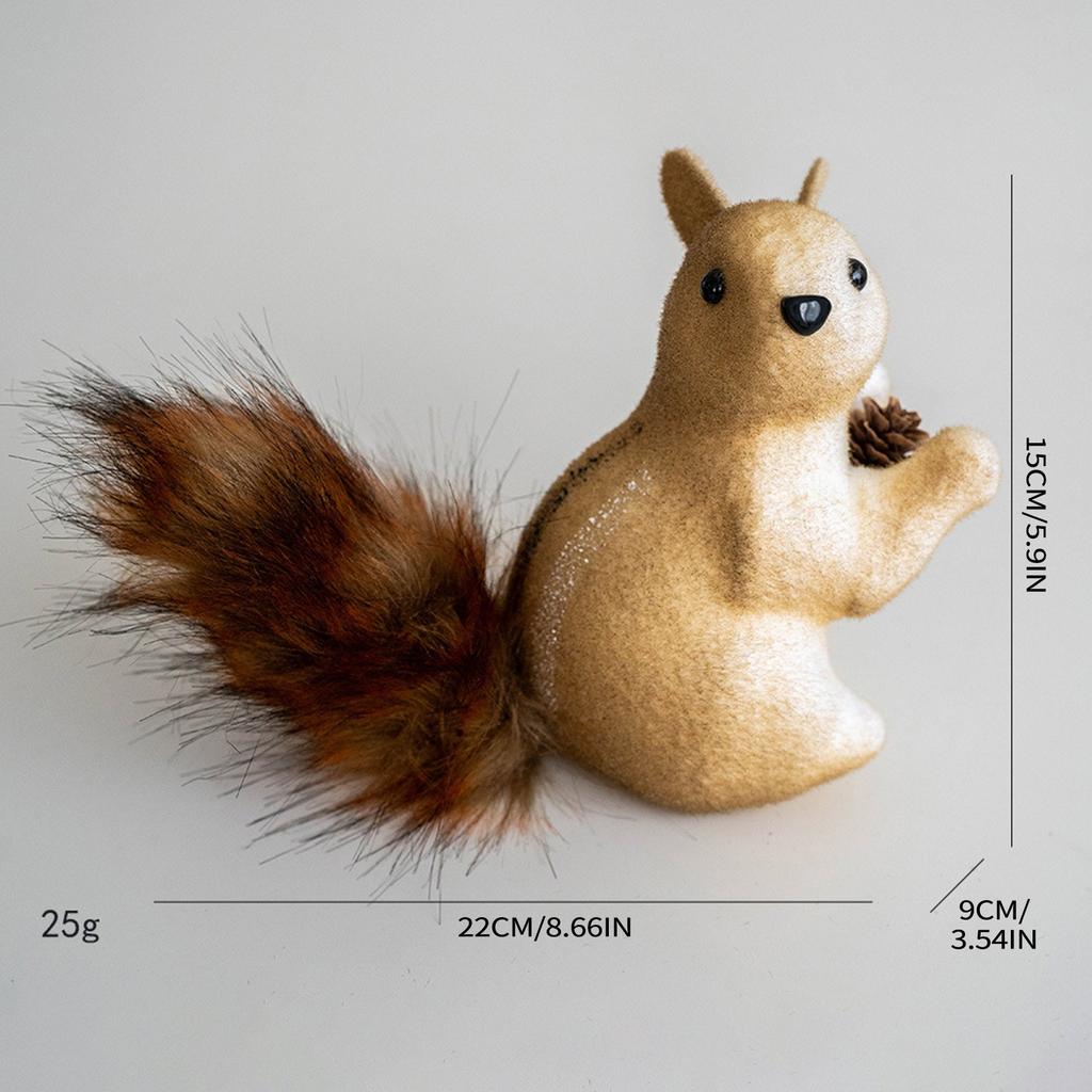 Christmas Squirrel Decoration Christmas Tree Pendant Party Decoration Cute Hairy Decorations