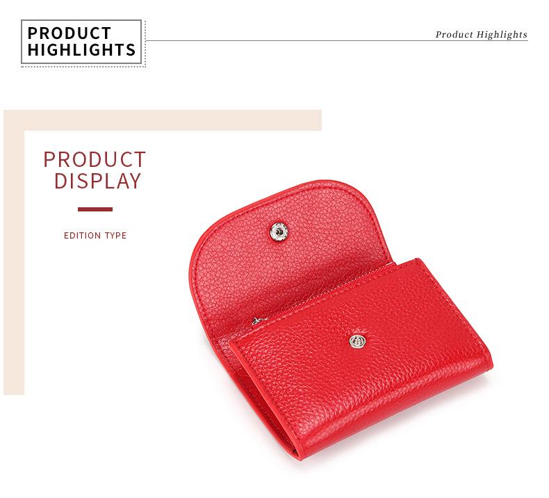 Женский кошелек для монет из натуральной кожи: Многофункциональный картхолдер большой емкости из натуральной кожи высшего качества