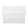 2 Grids Cotton Pads Swabs Container Nail Polish Glitter Powder Organizer Storage Box