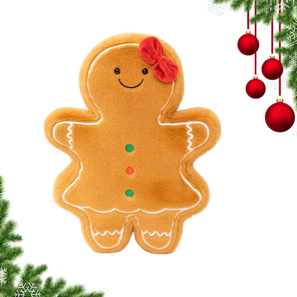 Рождественские подушки Плюшевая елка Пряничный человечек Подушка Диван Поясничные подушки Для дизайнеров интерьера Спальня Офис Кабинет Кровать