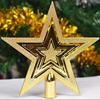 Outdoor Home Decor Merry Christmas Ornaments Tree Topper Glitter Star Decoration