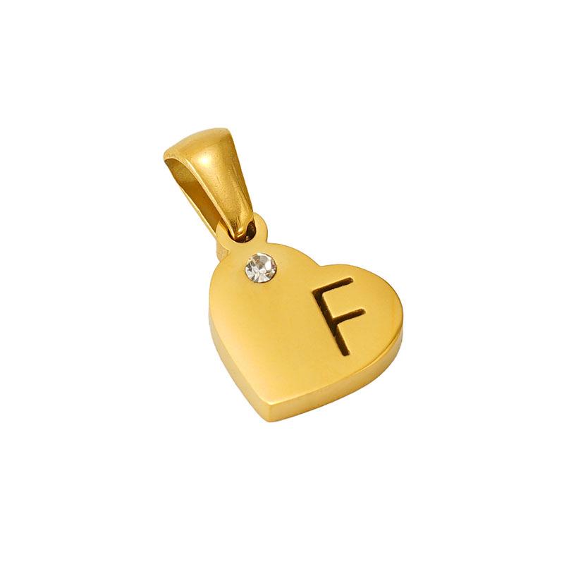 Подвеска «Любовь» из 26 букв: Ожерелье с инициалами в форме сердца из нержавеющей стали для женщин