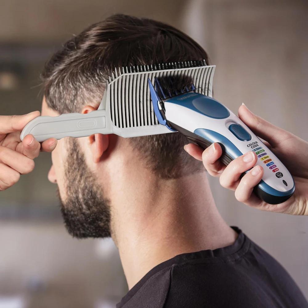 Парикмахерская расческа для стрижки волос, инструмент для стрижки волос с градиентом, расческа с плоской вершиной, расческа для стрижки волос для мужчин, термостойкая щетка для выцветания