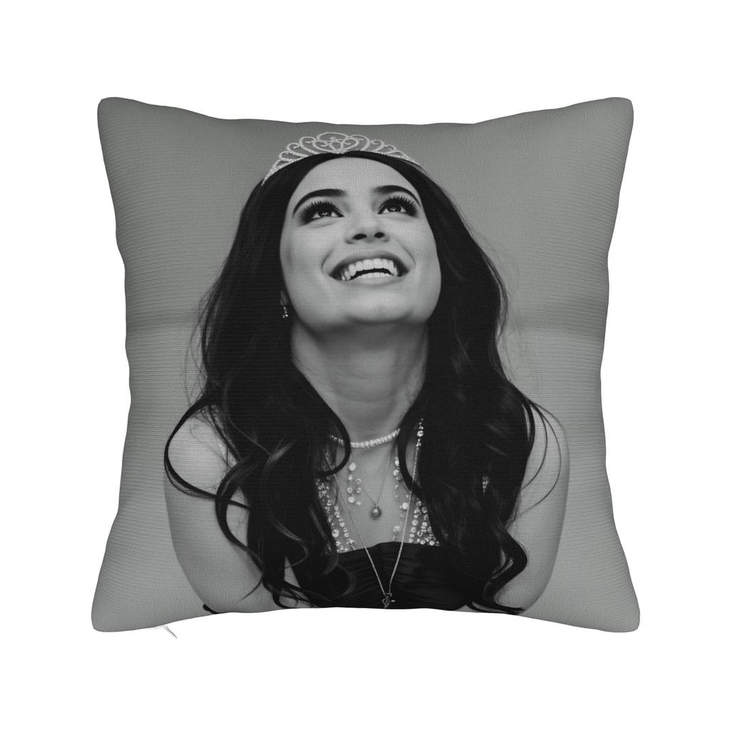 Actor S-Sofia C-Carson Pillow Cover Novelty Pillow Case For Living Room Chair Soft Cushion Cover Birthday Present