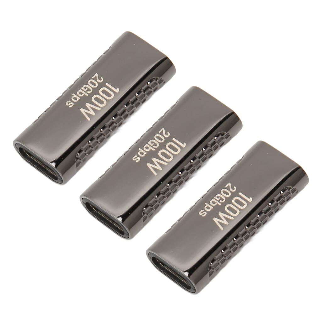 3 шт. USB C Female to Female адаптер с поддержкой передачи данных до 20 Гбит/с, подача питания 100 Вт, 8K 60 Гц
