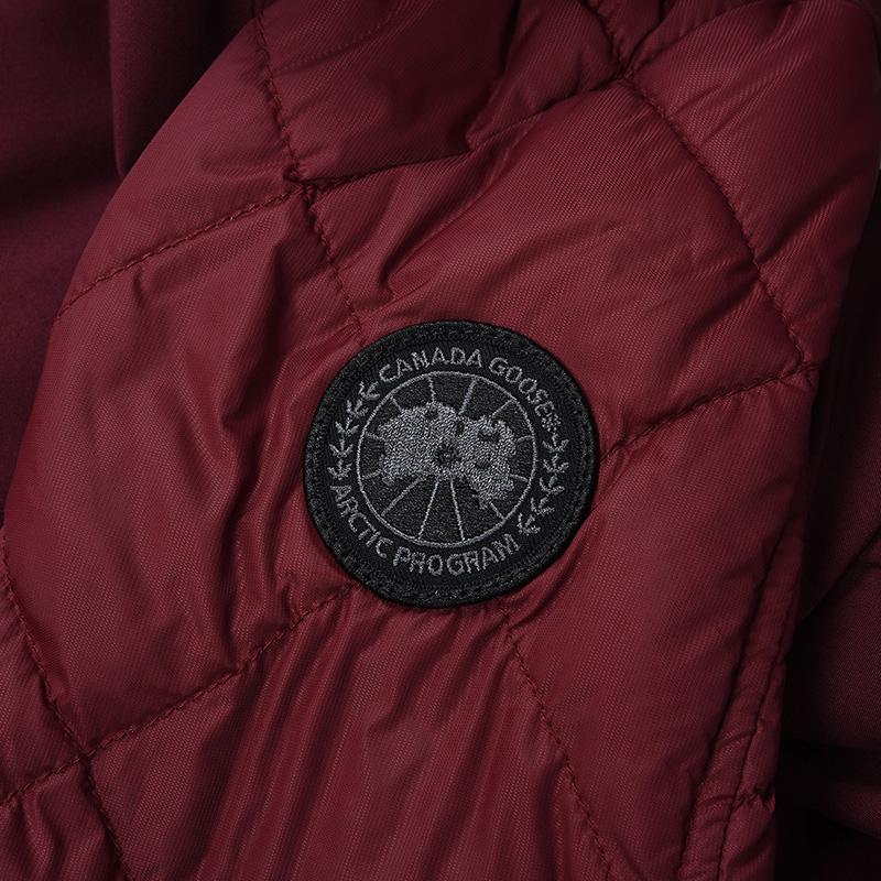 Canada Goose Elwin Series Black Label Mid-Length Long Sleeve Warm Down Jacket Women outerwear Burgundy 3205LB-317