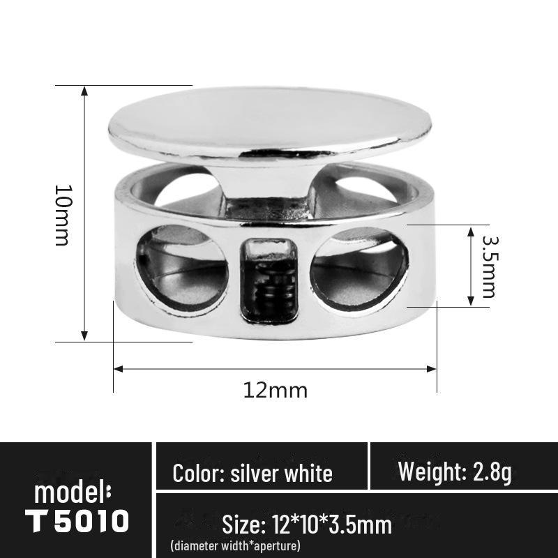 Регулируемый металлический пружинный шнур-замок для спортивной одежды