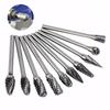 10pcs Tungsten Head Carbide Burrs For Rotary Drill Grinder Carving Bit New